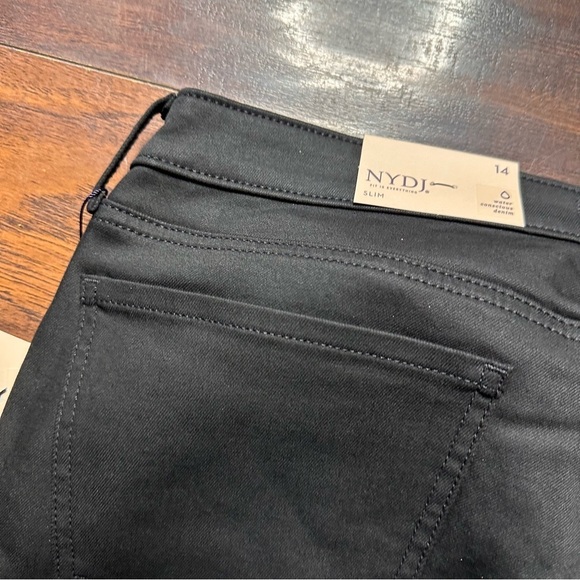 NYDJ Black Sheri Slim Stretch Fit Denim Jeans - Picture 4 of 5